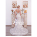 real photo Elegant Appliques Mermaid wedding gown Long Floor-length Modest Bridal Gown Lace Wedding Dresses 2020